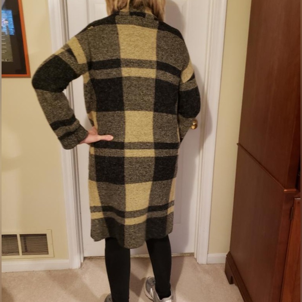 Long, Flannel Print Sweater